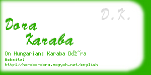 dora karaba business card